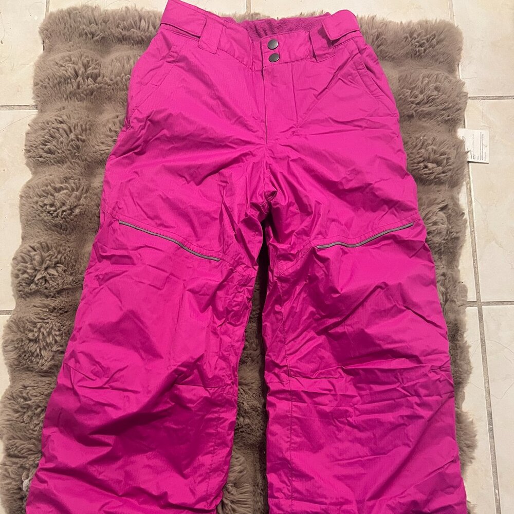 Columbia Girls Snow Ski Pants Medium 10/12 bright pink  New no tag